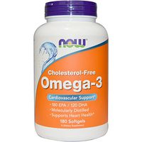 Now Foods, Omega-3 Cholesterol-Free, 180 Softgels - 3PC