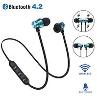 Bluetooth Earphone 4.2, Magnetic and in-Ear Design, Waterproof Anti-Sweat, Intelligent Noise Reduction with Build-in Mic Earphone.