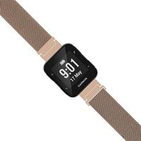 LeiOu Steel Mesh Strap Compatible with Garmin Forerunner 35 Band (Rose Gold Small)