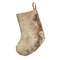 Christmas Decorations Stockings 18" Old Paper Texture Fantastic Big Xmas Socks for Home Decor