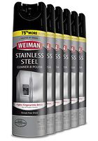 Weiman Stainless Steel Cleaner and Polish - 17 Ounce (6 Pack) - Non-Toxic Protects Appliances from Fingerprints and Leaves a Streak-less Shine for Refrigerator Dishwasher Oven Grill