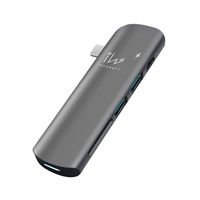 innowatt USB C Hub Adapter 6-in-1 Dongle with USB C PD Charging 4K HDMI Dual USB 3.1 SD MicroSD Compatible with iPad Pro 2018 2019 MacBook Pro Air Surface Go Samsung Galaxy Note Huawei (Space Gray)