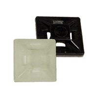 Morris 20393 Morris Products 20393 Self-Adhesive Tie Mount, UV Black, 1/2" Width, 1/2" Length (Pack of 100),  UV Black