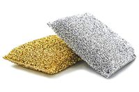 Kosher Scouring Sponges, 2-Pack, Made in Israel - Non-Scratch, Long Lasting, Rustproof, Cleaning with Out Scratches, Multipurpose, Double Action