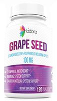 Grape Seed Extract with Bioflavonoids - 100 mg - Standardized 95% Polyphenols Including OPC’s – 120 Vegetarian Capsules by Fladora