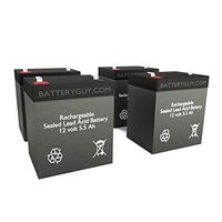 BatteryGuy BGH-1255F2 (Qty of 4) 12V 5.5ah High Rate Rechargeable UPS Backup Battery