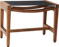 AquaTeak Patented 24" Asia Sling Teak Shower Bench (Black Sling)