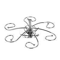 He Xiang Firm Round Rotating Cup Holder Stainless Steel Wine Rack Holder Home bar stemware Holder