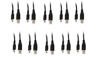 10 Pack USB 2.0 A Male To Mini-B Male 1 Feet Black, CNE465550