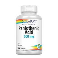 Solaray Pantothenic Acid 500mg | Vitamin B-5 for Coenzyme-A Production & Energy Metabolism | For Hair, Skin, Nails & Digestive Support | 250 VegCaps