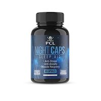 Night Caps - Highest Quality  Sleep Aid for Adults Extra Strength, Non-Habit Forming, Promotes Restful Sleep, with Melatonin, Valerian Root, and Oleamide. Insomnia Relief. 60 Vegan Capsules