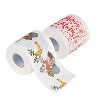Wrasf 1PC /2PC /4PC Home Santa Claus Bath Toilet Roll Paper Christmas Supplies Xmas Decor Tissue Roll