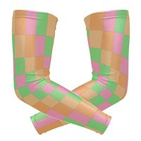 LEVEIS Rainbow Geometry Abstract Arm Sleeves UV Protection for Men Women Sunblock Protective Gloves Running Golf Cycling Driving Long Arm Cover 1 Pair