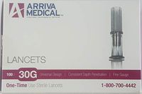 Arriva Medical 30G Fine Lancets Box of 100 Diabetic Care