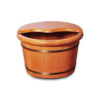 Foot Tub，Wooden Foot Bath Pedicure Barrel，Foot Tub for Soaking Feet，Foot Spa Wooden Tub，Bilateral Thickening Oak Foot Basin Wooden Bucket