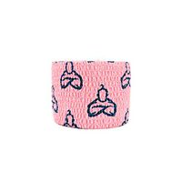 Liftgenie Tearable Elastic Adhesive Weightlifting Tape | Protects Thumbs When Lifting Weights & Prevents Knurling | Stretchy Adhesive Athletic Hook Grip Tape for Weightlifters (Pink, 3 Rolls Prime)