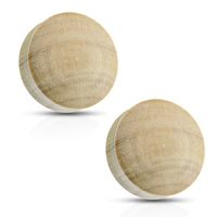 BodyJewelryOnline Organic Ear Plugs/Tunnels Convex Saddle Fit Made of Crocodile Wood.
