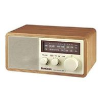 Sangean WR-11 Tabletop FM/AM Analog Wooden Cabinet Radio Receiver, Walnut, Tuning and Band Indicator, Soft and Precise Tuning, Deep Bass Compensation, 3" 7W Full Range Speaker with Enlarged Magnet