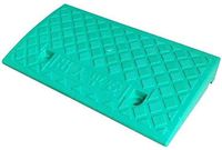 Rubber Threshold Ramp Pad Skateboard Stair Mat, Plastic Heightening Bicycle Electric Car Step Pad Wheelchair Threshold Pad Car Ramps, 11-13CM (Size : 50 * 27 * 11CM Green)