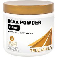 True Athlete BCAA 4:1:1 4gm LLeucine, 1gm LIsoleucine 1gm LValine per Serving Supports Muscle Growth Recovery, 30 Servings NSF Certified for Sport (6.35 Ounces Powder)
