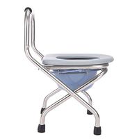 Vei Jie Foldable Toilet, Metal Toilet, Shower Mobile Toilet, Disabled/Senior Toilet Stool - Portable 100kg Toilet (40cmX33cmX60cm) db
