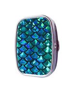 We and You Mermaid Scales Customized Pill Box case Holder Durable Stainless Steel Box case Gift for Pocket or Purse