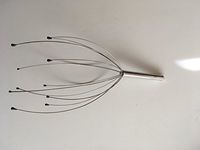 Manual Scalp Massager and Head Scratcher (Silver)