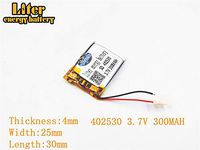 3.7V 300mAh 402530 Lithium Polymer Ion Rechargeable Battery Lithium Polymer Li-Po Battery for MP4 GPS MP3 Bluetooth Stereo DIY Gift