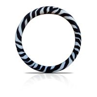 BDK Universal Fit Safari Steering Wheel Cover - (White Zebra)(Soft comfort driving for car SUVs) by BDK