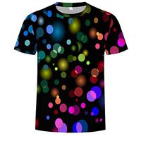 Xia&Han Mens Fashion Funny Blouse Short Sleeve 3D Digital Printed Shirts Loose Crew Neck Shirt Tee Tops