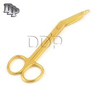 DDP Corrosion Resistant Stainless Steel Gold 4 1/2 INCH Lister Bandage Scissors
