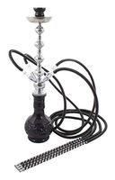 Hookah 26" Black 4 hose shisha nargila bar smoking pipe glass water Vase pro