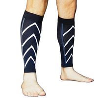 Feccile Sports & Fitness Leg Protector Calf Compression Support Sleeve for Outdoor Exercise Running, Cycling,Soccer,1 Pair (Black)