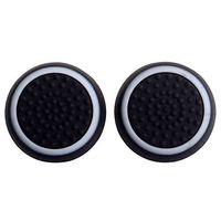 Gotor 2 Silicone Thumb Grip Stick Cover Caps For Xbox 360 Xbox one Sony PS4 PS3 PS2 Analog Controller Black with White Edge