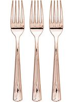 Creative Converting 315135 Metallic Plastic Forks, Rose Gold (72 Count)