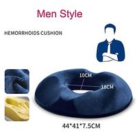 Donut Tailbone Seat Cushion for Hemorrhoid Treatment for Home， Work or Car (Color : Navy)