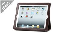 Acase (TM) 100% Genuine Leather EZ Carry Case with 3 in 1 built in Stand for Apple iPad 2 2nd Generation WiFi / 3G Model 16GB, 32GB, 64GB NEWEST MODEL (BROWN)