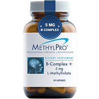 MethylPro B-Complex + 5mg L-Methylfolate 30 Capsules - Professional Strength Active Folate for Energy + Mood Support with Methyl B12 + B6 as P-5-P, Non-GMO + Gluten-Free