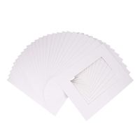 11x14'' White Picture Mats Acid Free,Pack of 20,Photo Mattes Set for 8x10 Core Bevel Cut (11x14'' Mat Only)