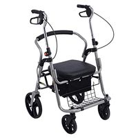 MYJZY Rollator Walkers for Seniors,4 Wheels Medical Walking Aids Foldable,Mobility Elderly Rolling Walker Lightweight Aluminum Alloy Frame,Double Brake System,Black