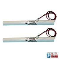 (2-Pack) Emergency/Exit Lighting Battery Fits and Replaces GP-3600-GR OSI OSA191 TEIG 24-4009 Atlight 24-4009 Custom-4 Atlite 24-4009, Interstate ANIC0625, Interstate NIC0625 GP GP3600GR