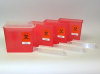 McKesson 2262 Prevent 5 Quart Sharps Containers Red (4 Pack)