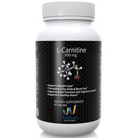 L CARNITINE Powder Tartrate Supplements 500 mg for Weight Loss Management - Non GMO Diet Pills with Amino Acid - 60 Capsules