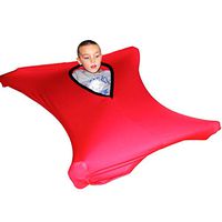 Fun and Function Space Explorer Suit with Stretch Spandex Fabric for Sensory-Seeking Kids, Teens and Adults with ADHD, Sensory Integration Disorder or Autism - Size Small 40"L x 26"W Solid Red