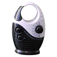 Shower Radio Top Handle Insert Card Music Hanging Mini Battery Powered AM FM Portable Waterproof Speaker Bathroom Button Adjustable Volume