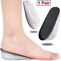 Ailaka 1 Pair Gel Height Increase Insoles, Heel Cushion Shock Absorption Pads Shoe Lifts Inserts 3 Heights for Men & Women