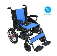 2020 New Model Electric Wheelchair - Best Foldable Lightweight Heavy Duty Lithium Battery Electric Power (Li-on, Blue)