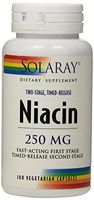 Solaray Niacin Two Stage Time Release Capsules, 250 mg, 100 Count