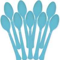 Plastic Spoons Heavy Weight Caribbean Blue 48 Count