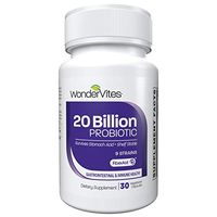 WonderVites Probiotic Supplement 20 Billion CFU, Prebiotic & Probiotics for Women & Men, 9 High Potency Strains, Stomach Acid Resistant, Shelf Stable, Gluten Free, Acidophilus Probiotic, 30 Capsules